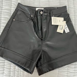 Agolde leather shorts